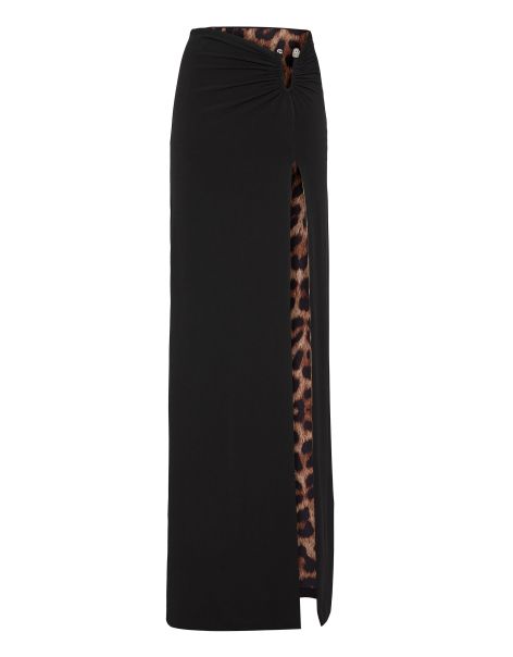 Black Philipp Plein Long Skirt Dresses & Skirts Women